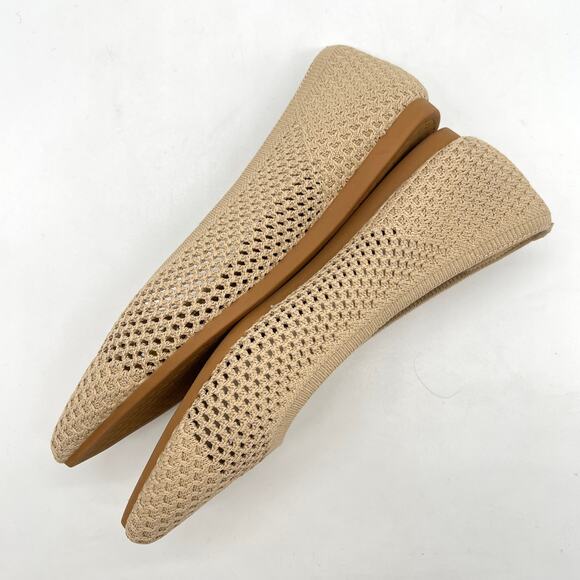 VIVAIA Aria Pointed Toe Breathable Mesh Ballet Flat Women 5.5 Almond Tan Comfort - Picture 6 of 10